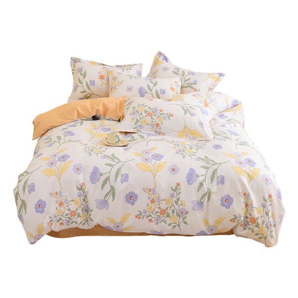 COUNTRYSIDE STYLE BED SHEET DUVET COVER, PURE COTTON FOUR PIECE SET BEDDING, CLASS A