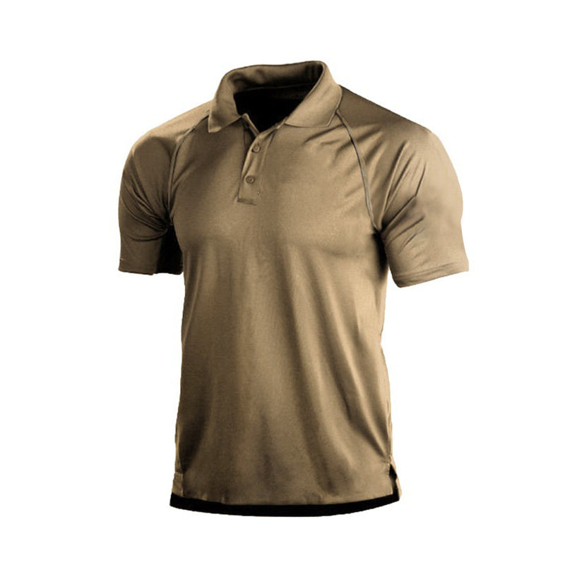 SOLID COLOR SHORT SLEEVE POLO SHIRT