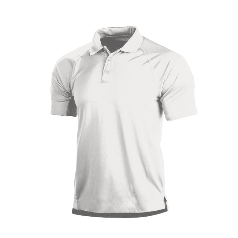 SOLID COLOR SHORT SLEEVE POLO SHIRT