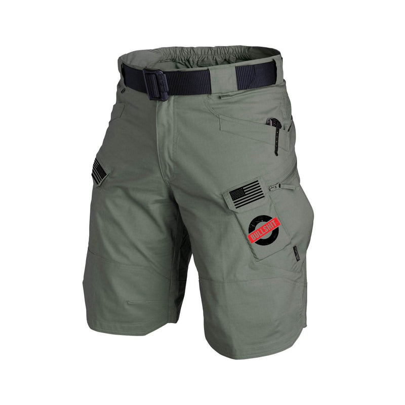 BULL SHIT TACTICAL MULTI POCKETS 11'' INSEAM PERFORMANCE CARGO SHORTS WITHOUT BUCKLE BELT