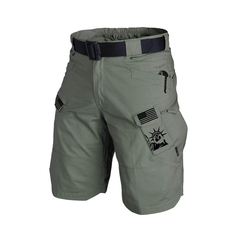 LIBERTY STATUE TACTICAL MULTI POCKETS 11'' INSEAM PERFORMANCE CARGO SHORTS WITHOUT BUCKLE BELT